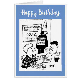 Young Bauern Quiz Night Cartoon