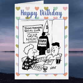 Young Bauern Quiz Night Cartoon