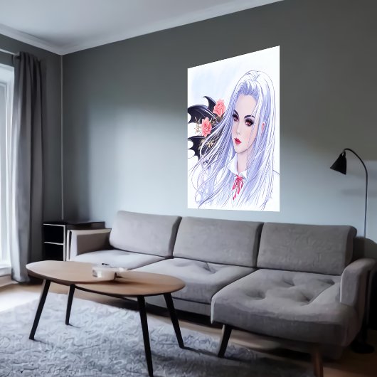 Young beautiful lady | AI Art Poster