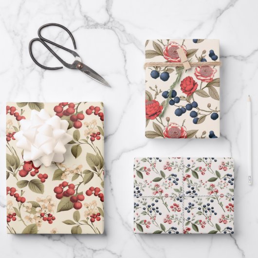 Young Berry Geschenkpapier Set (Vorderseite)