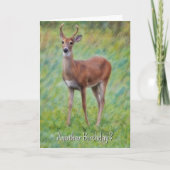 Young Birthday Deer Nature Funny Pun Birthday Card Karte (Vorderseite)