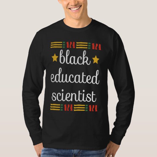 Young Black And Educated African Scientist Black H T-Shirt (Vorderseite)