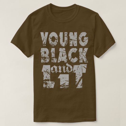 Young Black and Lit Pride African American History T-Shirt (Design vorne)