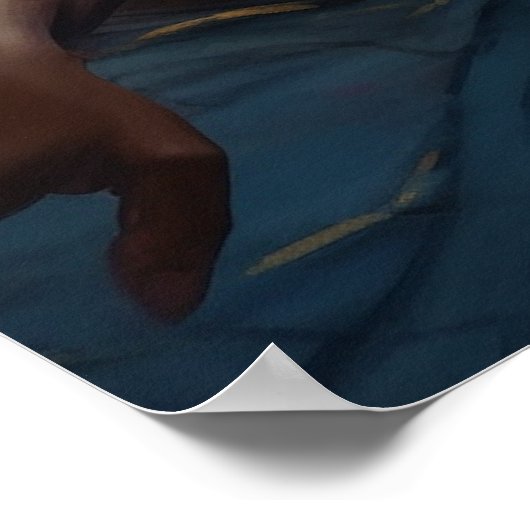 Young Black Ballerina in Repose Poster (Ecke)