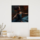 Young Black Ballerina in Repose Poster (Küche)