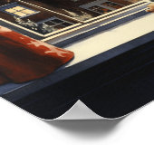 Young Black Boy at Window - Christmas Night Wonder Poster (Ecke)