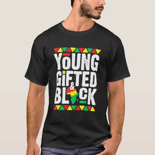 Young Black Dashiki African Pride History Monte Ma T-Shirt (Vorderseite)