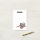 Young Black Dog Portrait Post-it Klebezettel (Auf Schreibtisch)