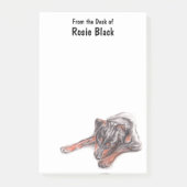 Young Black Dog Portrait Post-it Klebezettel (Vorderseite)