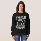 Young Black Homeowner First Time House Buyer Black Sweatshirt (Vorne ganz)