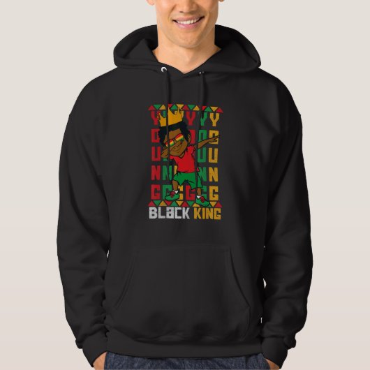 Young Black King Dab Kid African American Boy June Hoodie (Vorderseite)
