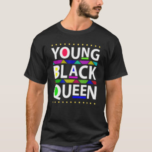 Young Black Queen Black History Mont Girls Kinder T-Shirt