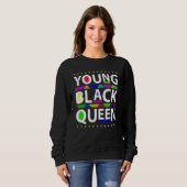 Young Black Queen Black History Month Girls Kids Sweatshirt (Vorne ganz)