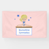 Young Blonde Gymnast Academy Class Custom Banner (Horizontal)