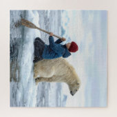 Young Boy on Ice Rescuing a Polar Bear Puzzle (Horizontal)