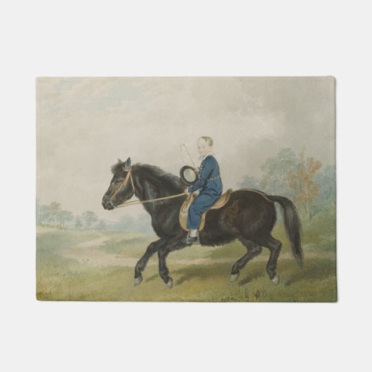Young Boy Riding a Pony (von Penry Williams) Fußmatte (Vorderseite)