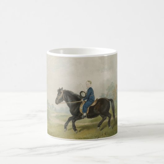 Young Boy Riding a Pony (von Penry Williams) Kaffeetasse (Mittel)