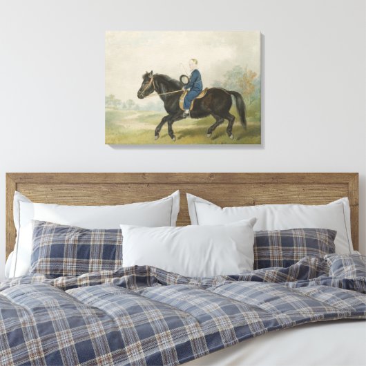 Young Boy Riding a Pony (von Penry Williams) Leinwanddruck (Insitu (Schlafzimmer))
