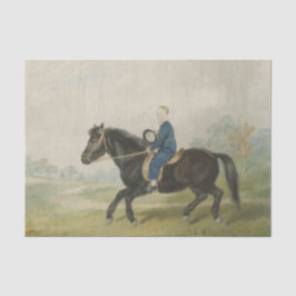 Young Boy Riding a Pony (von Penry Williams) Seidenpapier