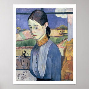 Young Breton Woman, 1889 (oil on canvas) Poster