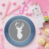 Young Buck White Deer Denim Gray Party Teller (Party)