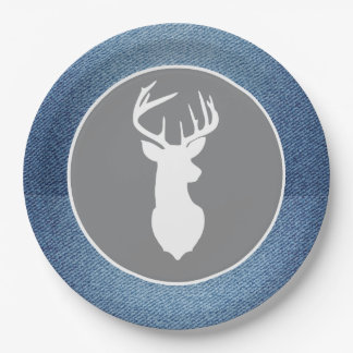 Young Buck White Deer Denim Gray Party Teller