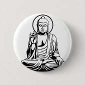 Young Buddha No.1 (black) Button (Vorderseite)