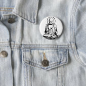 Young Buddha No.1 (black) Button (Beispiel)