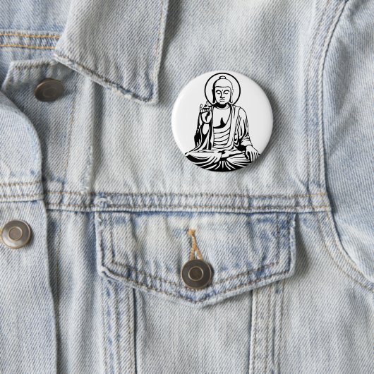 Young Buddha No.1 (black) Button (Beispiel)