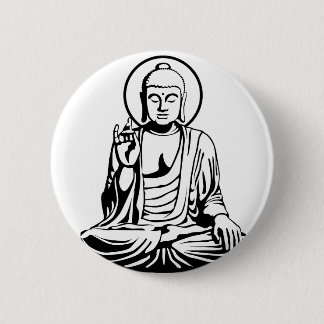 Young Buddha No.1 (black) Button