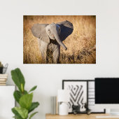 Young Bush Elephant Poster (Heimbüro)