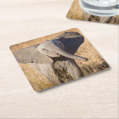 Young Bush Elephant Rechteckiger Pappuntersetzer (angewinkelt)