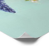 Young Calf mit Blumenreath und Schmetterlingen Poster (Ecke)