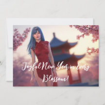 Young Cheongsam Beauty Posing für chinesisches Neu