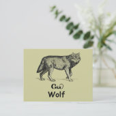 Young Cherokee Wolf Postkarte (Stehend Vorderseite)