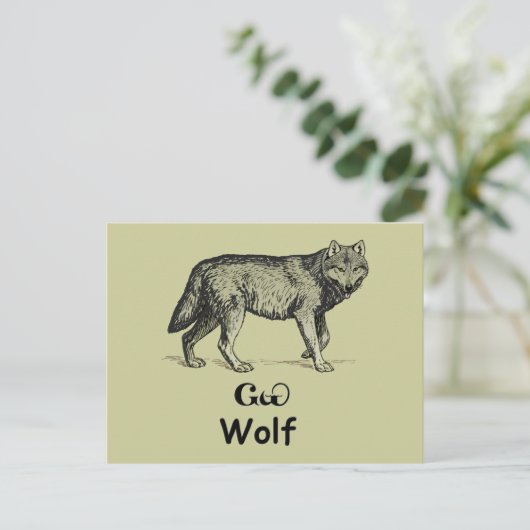 Young Cherokee Wolf Postkarte (Stehend Vorderseite)