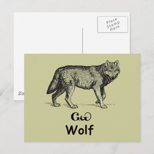 Young Cherokee Wolf Postkarte (Vorne/Hinten)