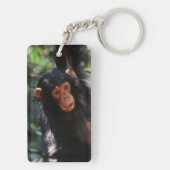 Young Chimpanzee Schlüsselanhänger (Rückseite)