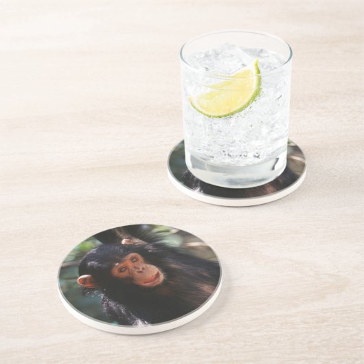 Young Chimpanzee Untersetzer (Seite)