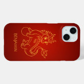 Young Chinese Dragon in Red Case-Mate iPhone Hülle (Rückseite (Horizontal))