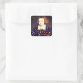 Young Christopher Marlowe Quadratischer Aufkleber (Tasche)