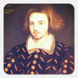 Young Christopher Marlowe Quadratischer Aufkleber