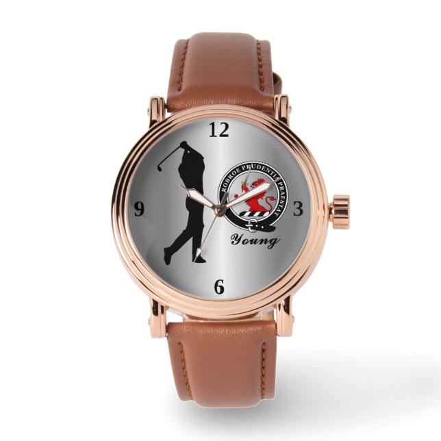 Young Clan Abzeichen (Sein) Armbanduhr (Vorderseite)