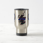 Young Clan Abzeichen & Tartan Travel Mug Reisebecher (Mittel)