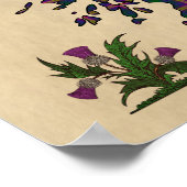 Young Clan Abzeichen und Tartan Poster 11x14 (Ecke)