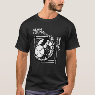 Young Clan Gaelic Motto Swordsman T-Shirt