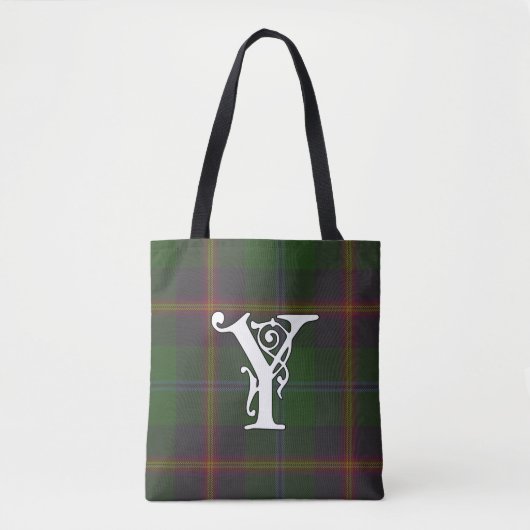 Young Clan Tartan Monogram Tasche (Vorderseite)