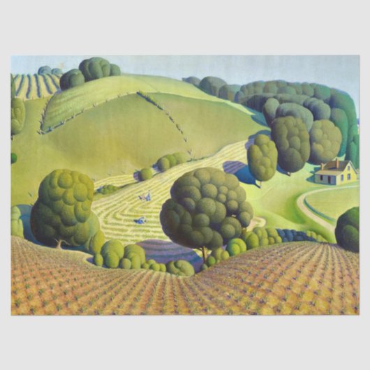 Young Corn von Grant Wood Seidenpapier (Vorderseite)