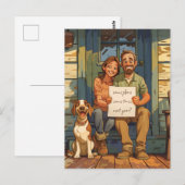 Young Cou Postkarte (Vorne/Hinten)
