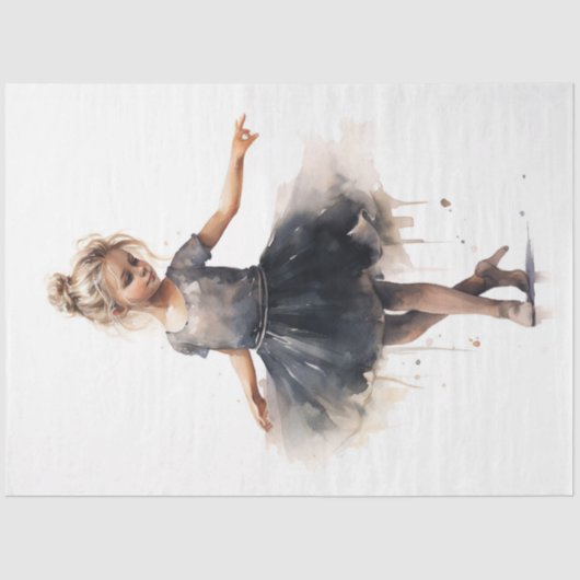 Young Dancer 1 Decoupage Paper Seidenpapier (Vorderseite)